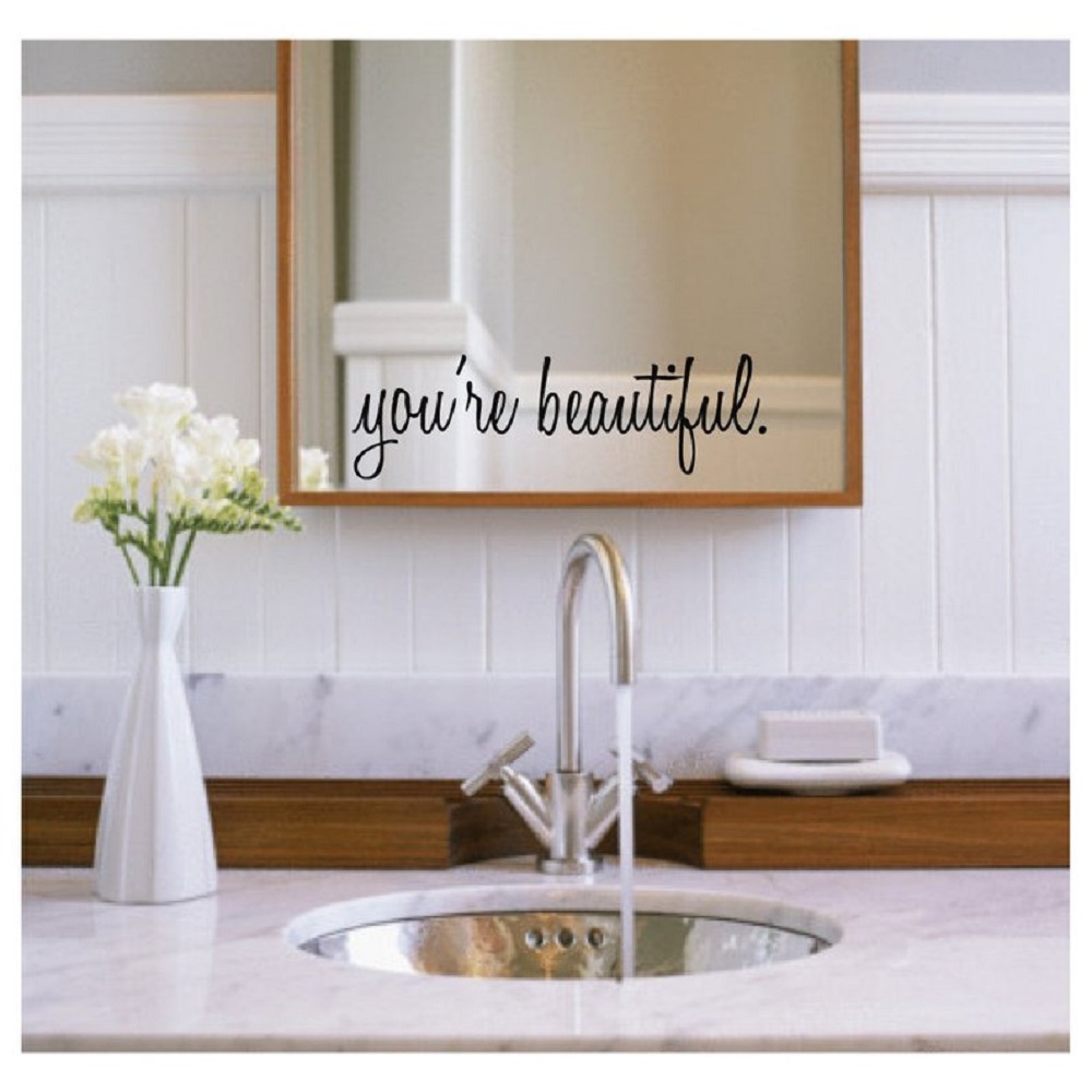 

"" You are beautiful"" Sticky Wall Decor