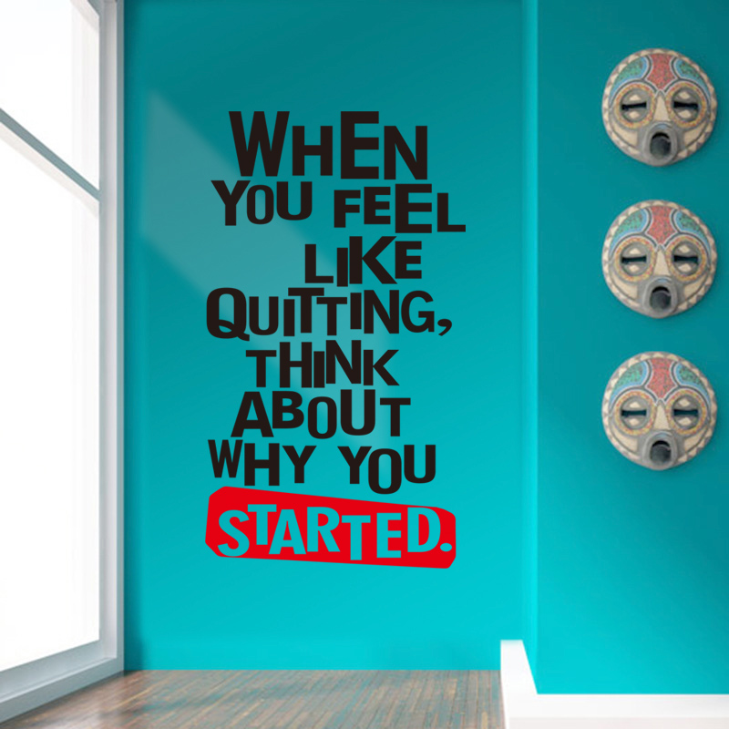 

Colorblock Motto Sticky Wall Decor