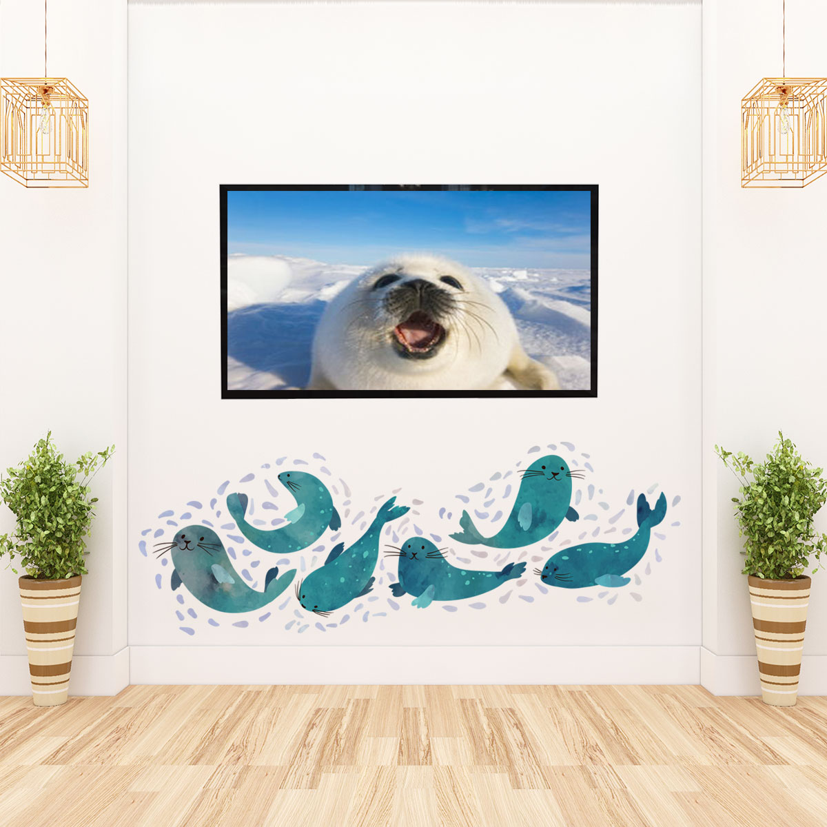 

Happy Sealion Sticky Wall Decor