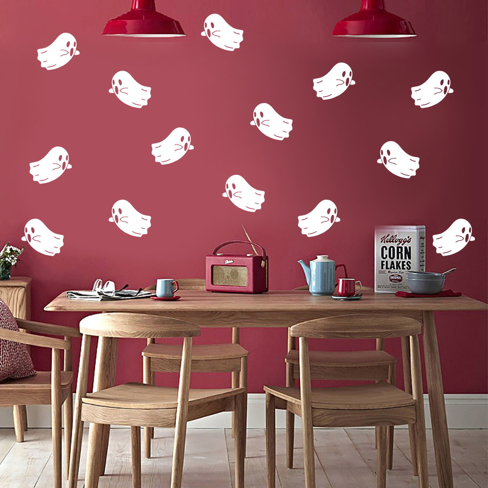 

DIY Halloween White Ghost Home Decoration Wall Sticker