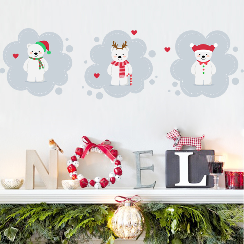

6-pack Christmas Snowman Print window Removable Wall Stickers