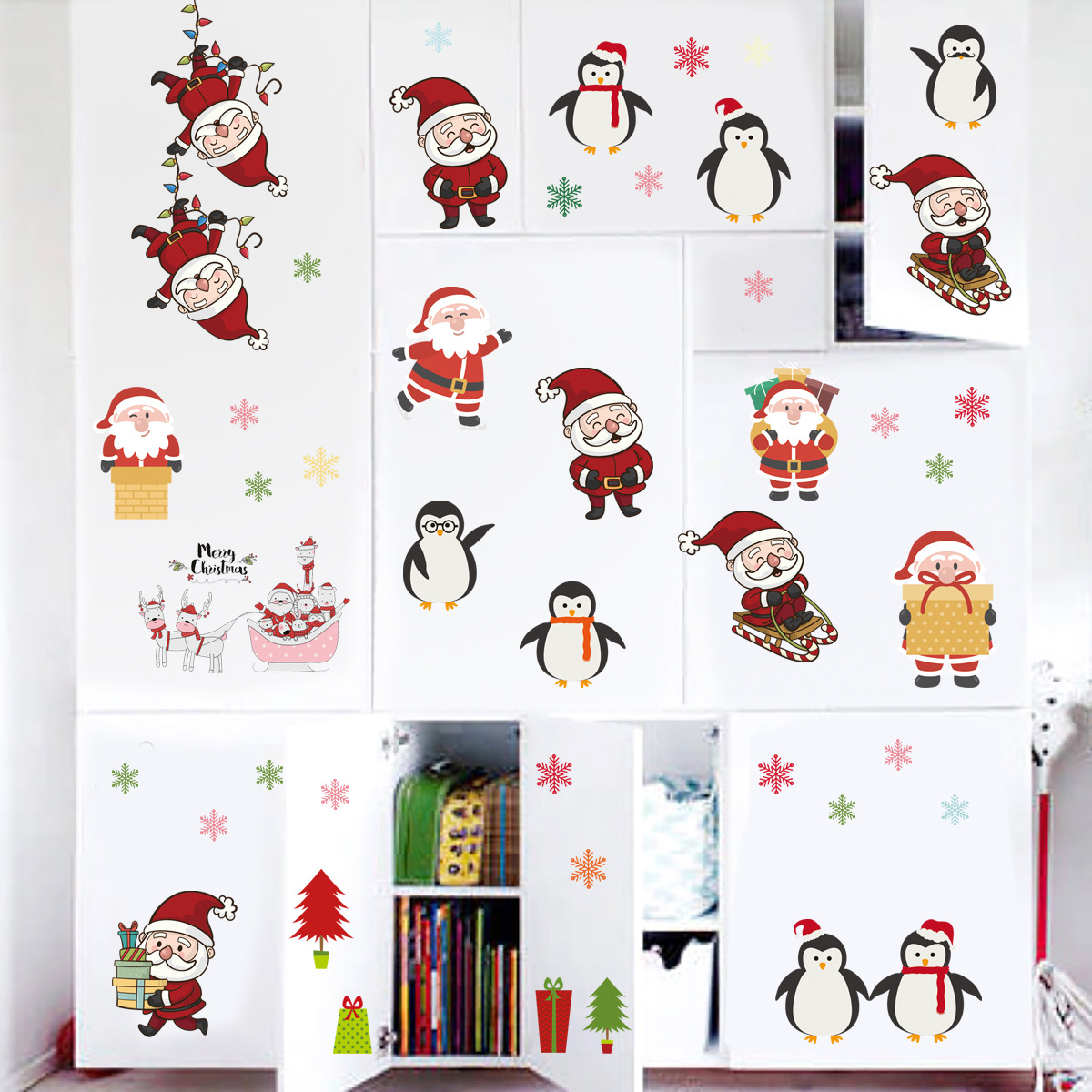 

Christmas Small Patch Stricker Wall Decor (6pcs Set )