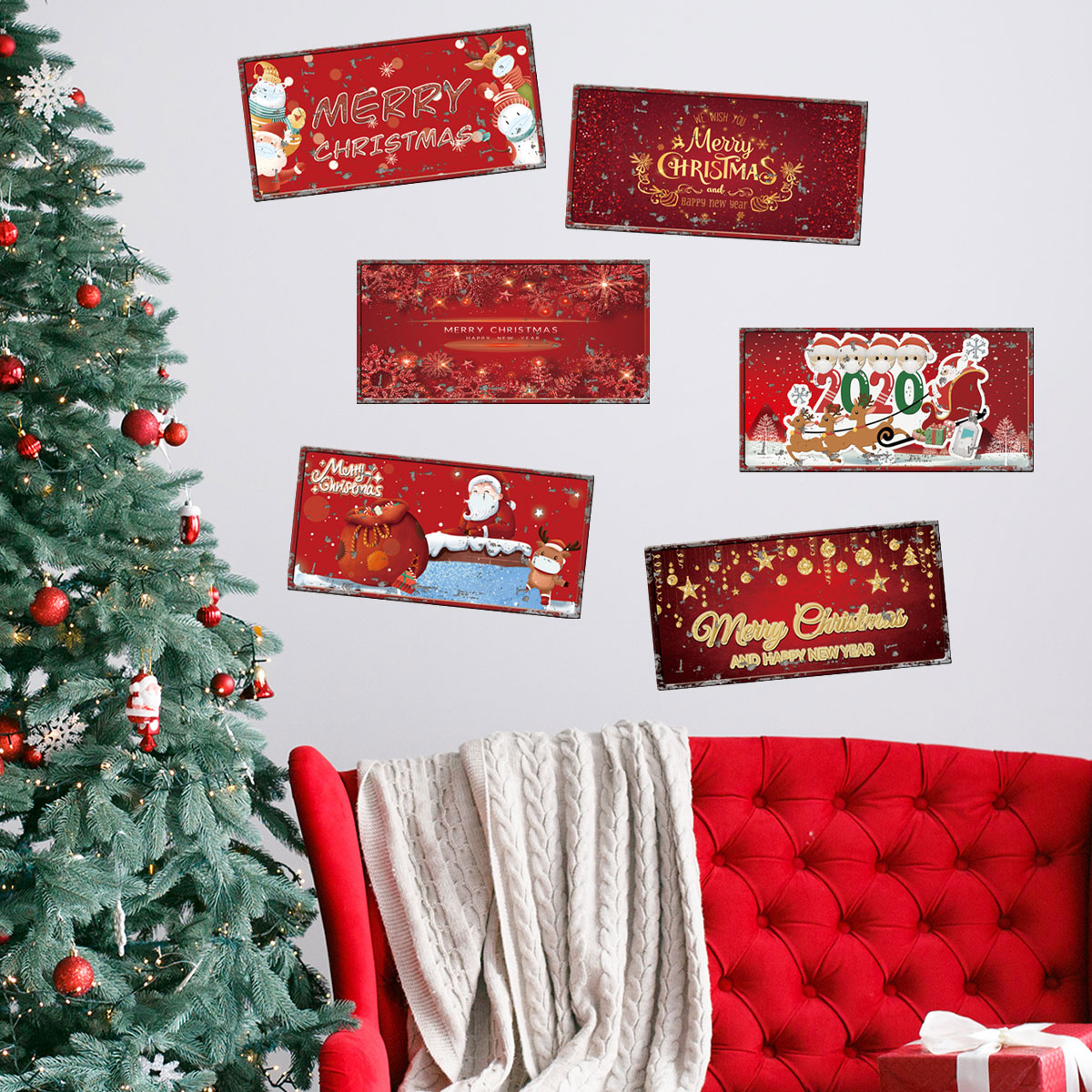 

Living Room Bedroom Christmas Decoration Wall Stickers