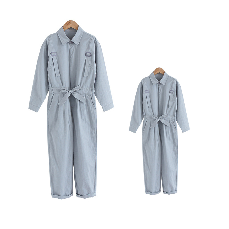 

Solid Tie Belt Wide Leg Pocket Matching Jumpsuits