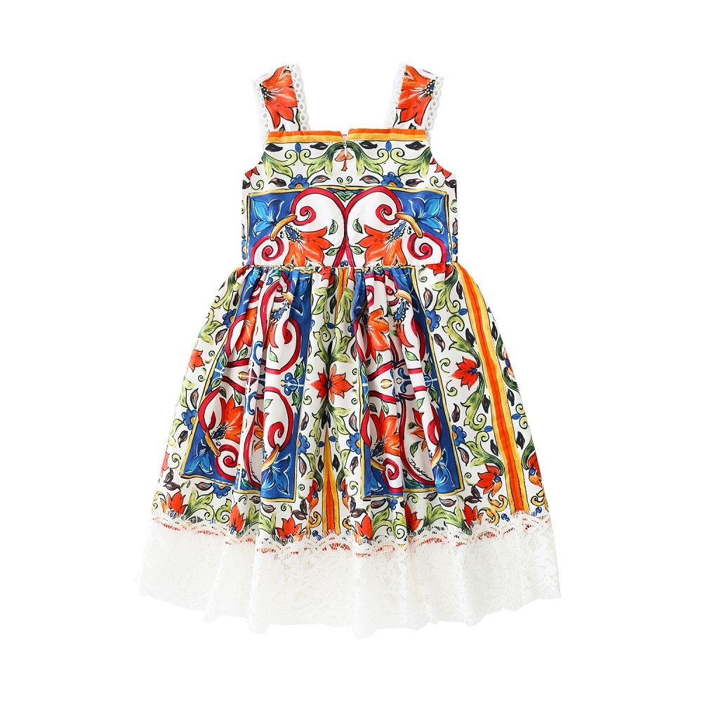 

Baby / Toddler Personality Graffiti Lace Hem Sundress