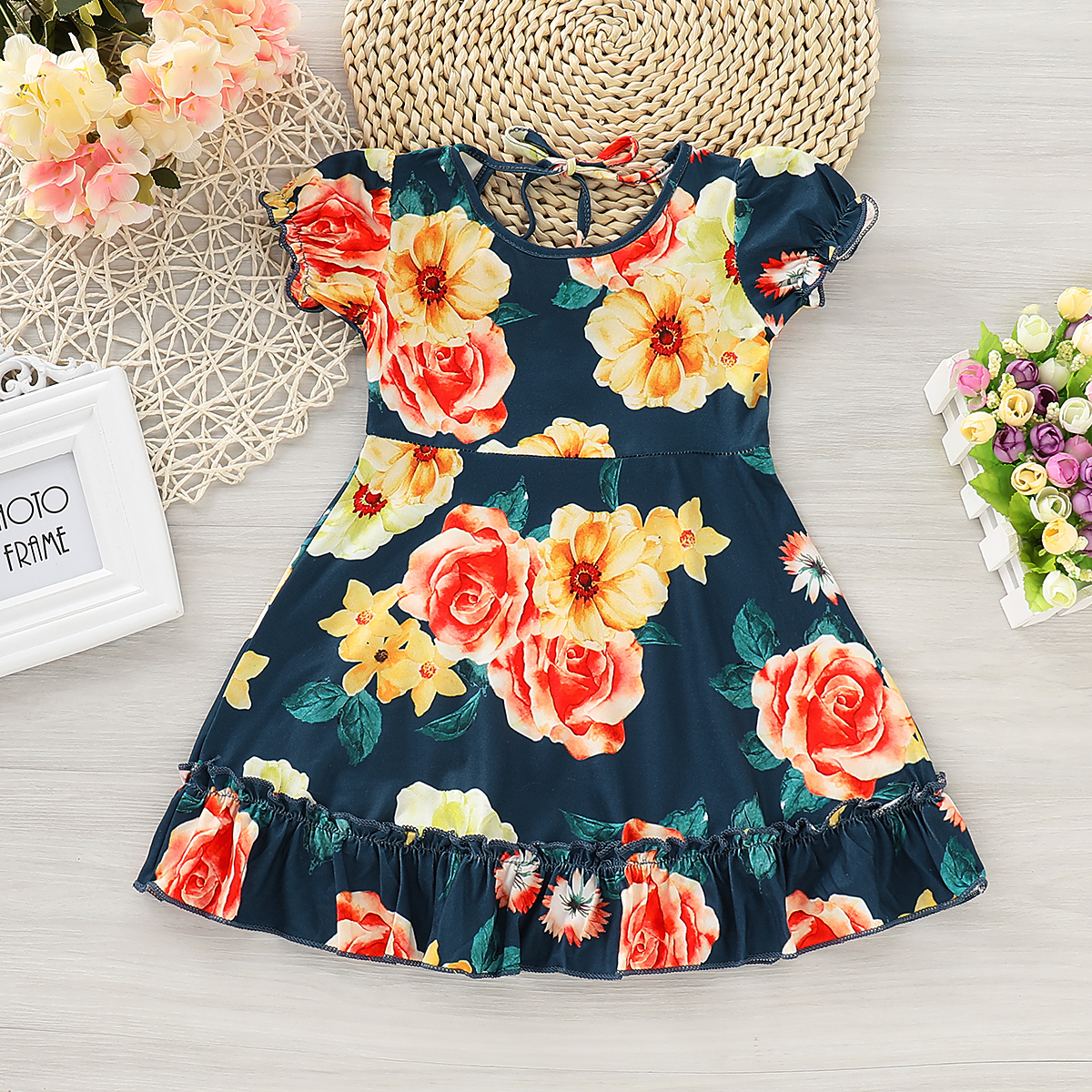 

Toddler Girl Pretty Floral Allover Dress