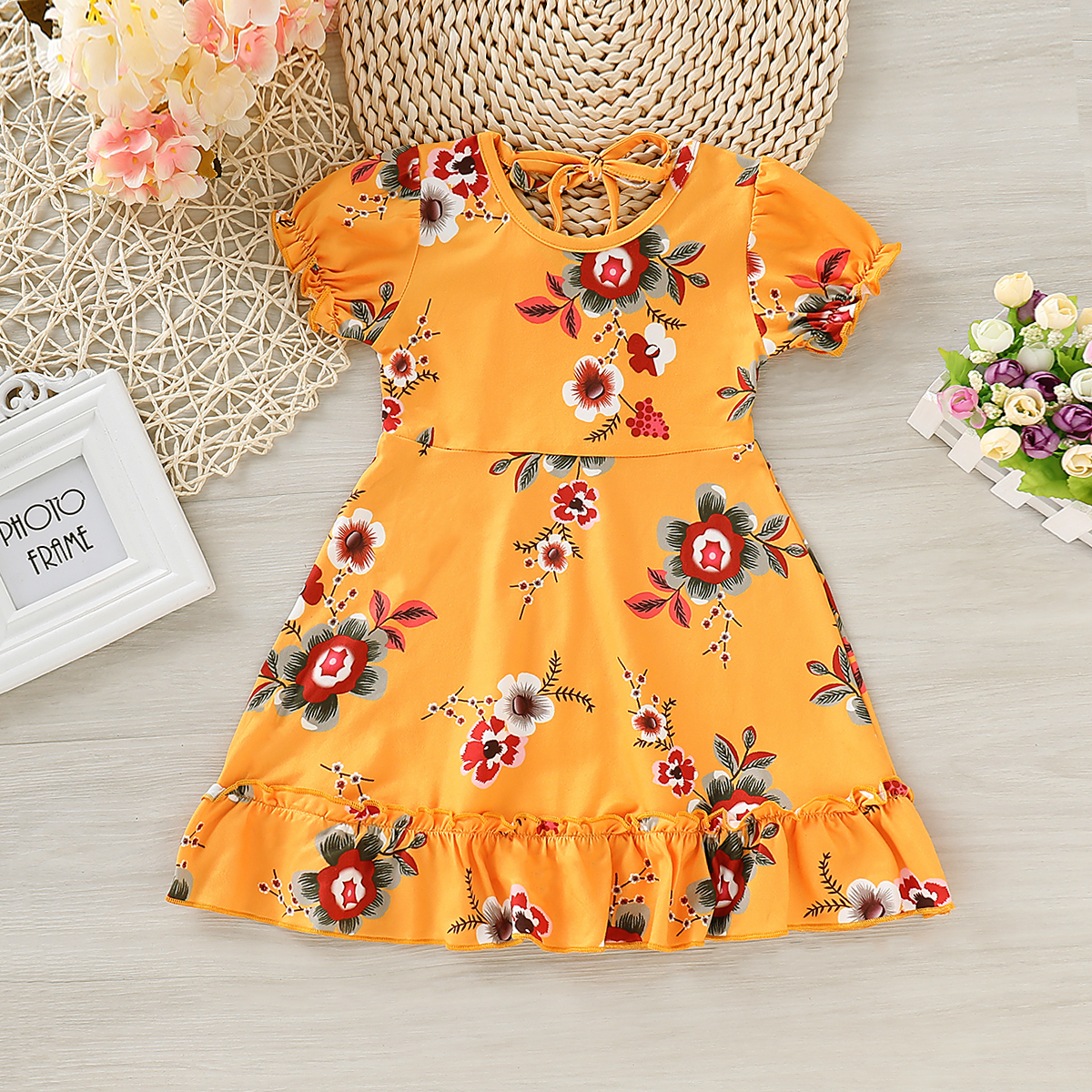 

Toddler Girl Pretty Floral Allover Dress