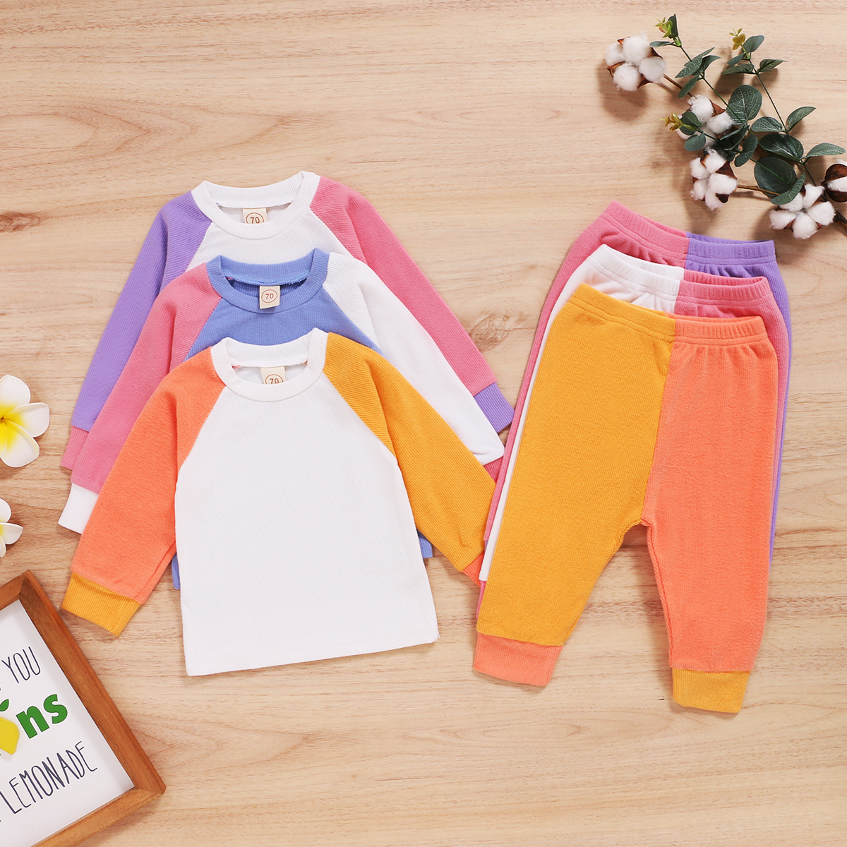 

2pcs Baby Unisex Sweet Baby's Sets Fashion Long-sleeve Infant Clothing Outfits