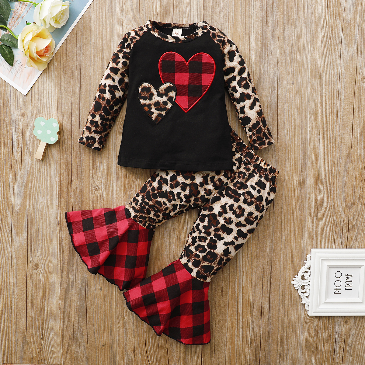 

2pcs Baby Girl Long-sleeve Cotton casual Baby's Sets