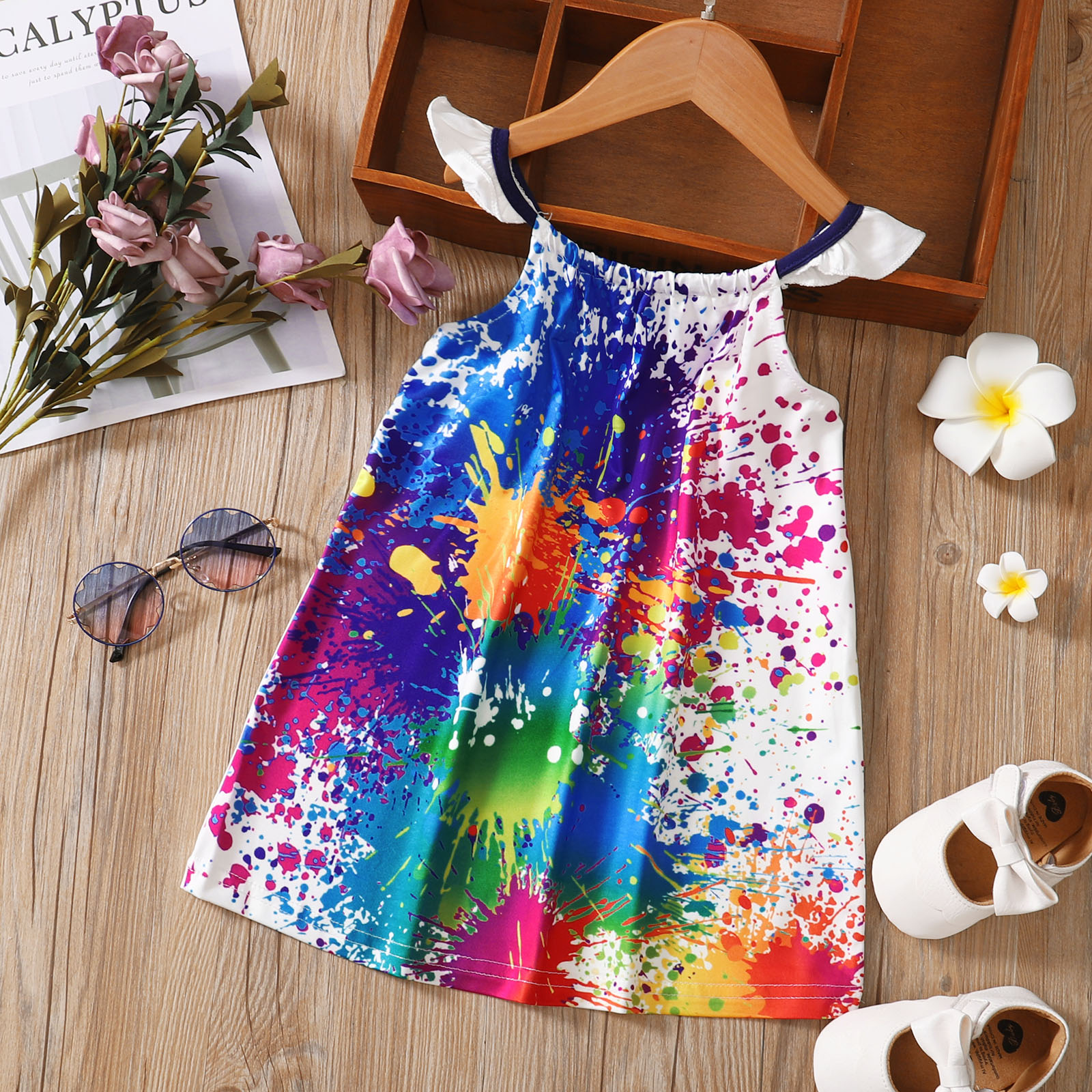 

Toddler Girl Tie Dyed Print Dress