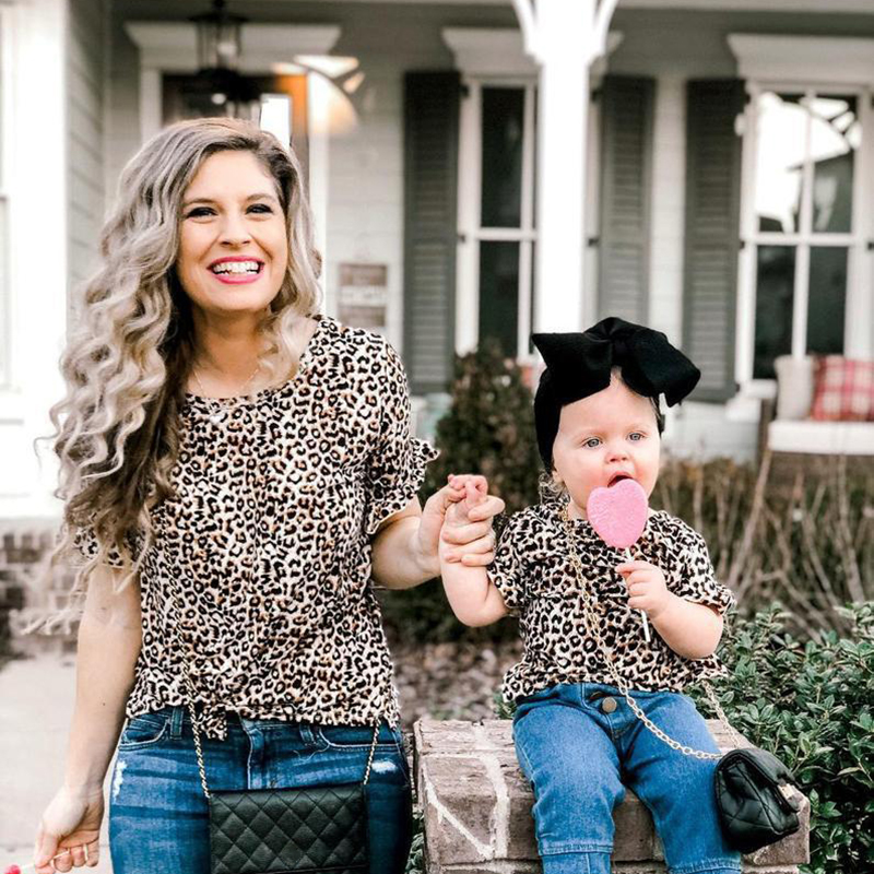 

Allover Leopard Print T-shirts for Mommy and Me