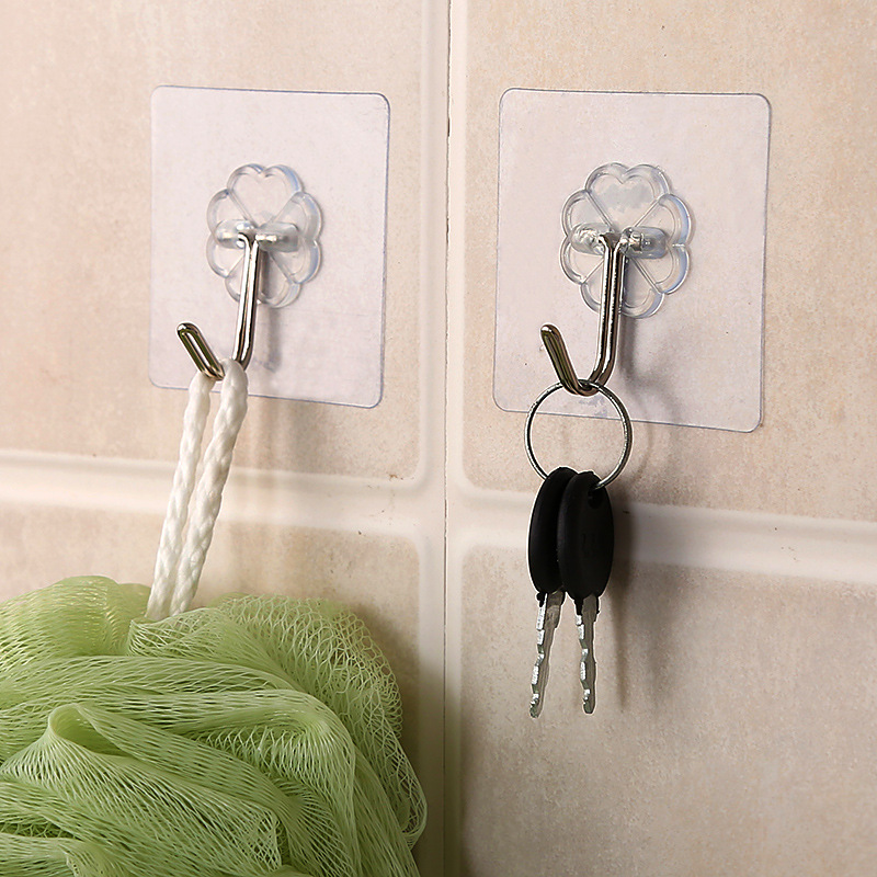 

10 Pcs Strongly Sticky Transparent Wall Hook