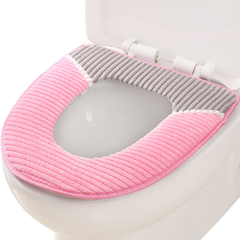 

1 Pc Striped Flannelette Toilet Mat