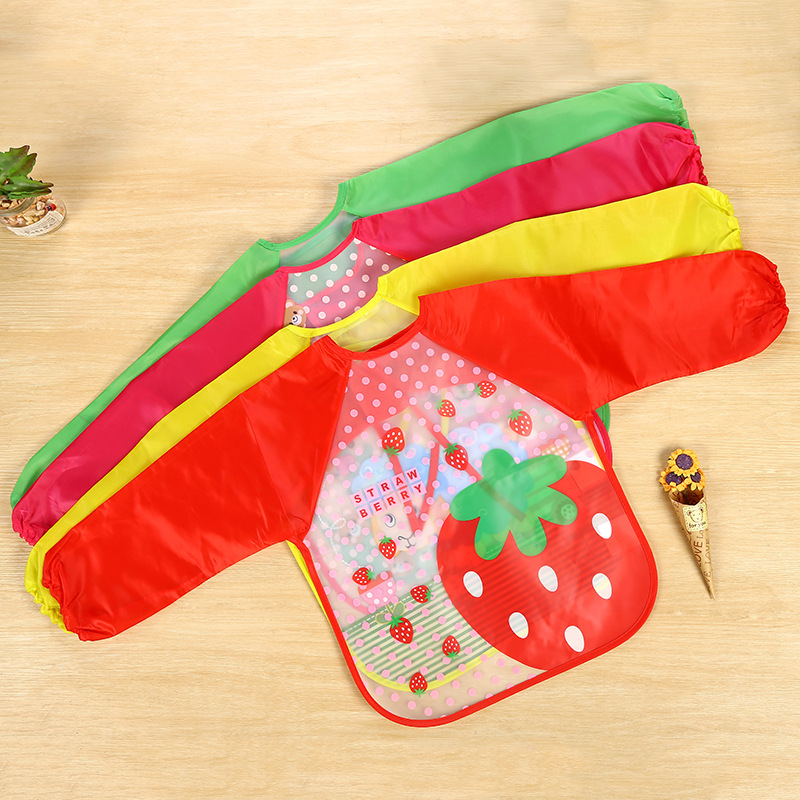 

Baby Cartoon Print Long-sleeve Waterproof Bib