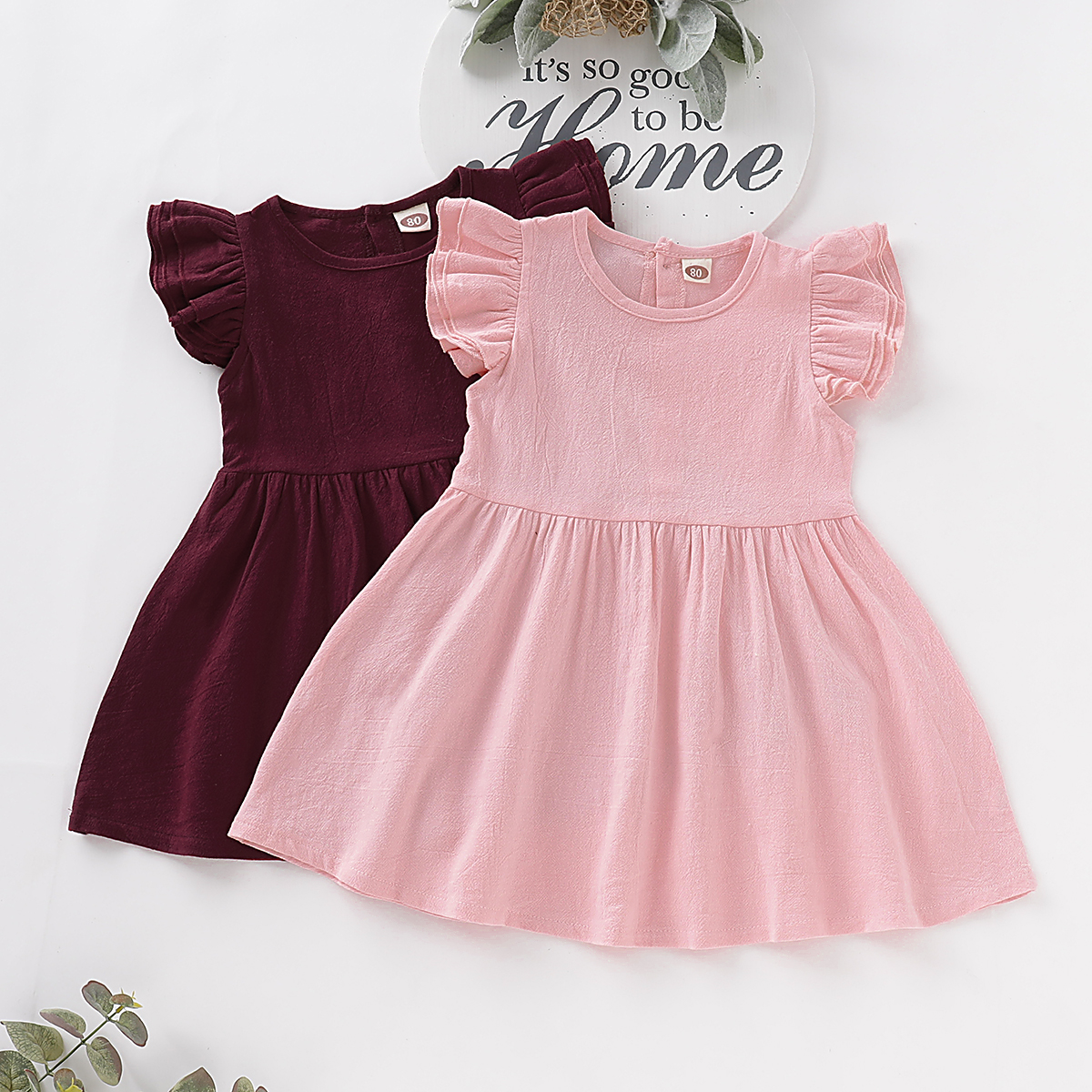 

Baby Ruffled Solid Dress