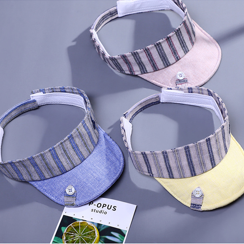 

Baby / Toddler Stylish Button Decor Striped Head Hollow Out Sunproof Cap
