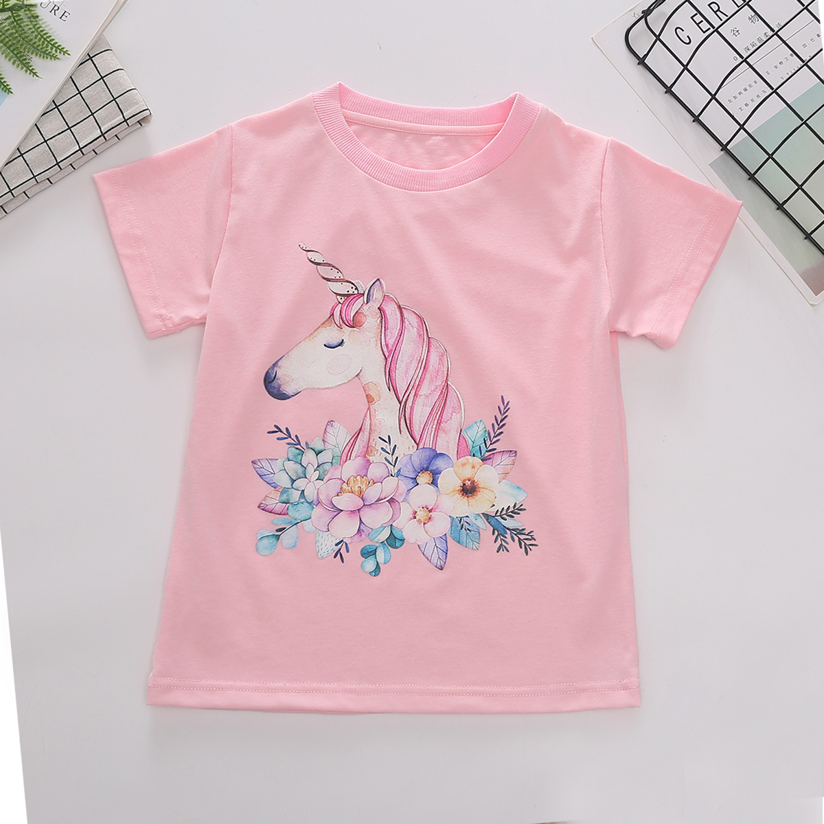 

Toddler Girls Unicorn Print Top