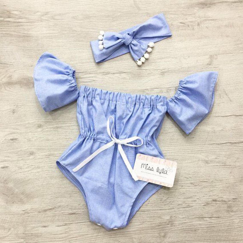 

2-piece Baby/Toddler's Bow Bodysuit and Pompon Headband