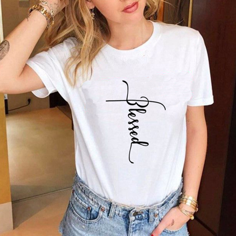 

Casual Letter Print Plus Size Tee