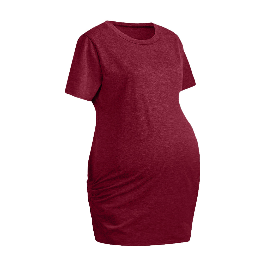 

Casual Solid Maternity Body-con dress