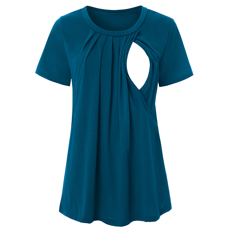 

Basic Solid Short-sleeve Nursing Tee