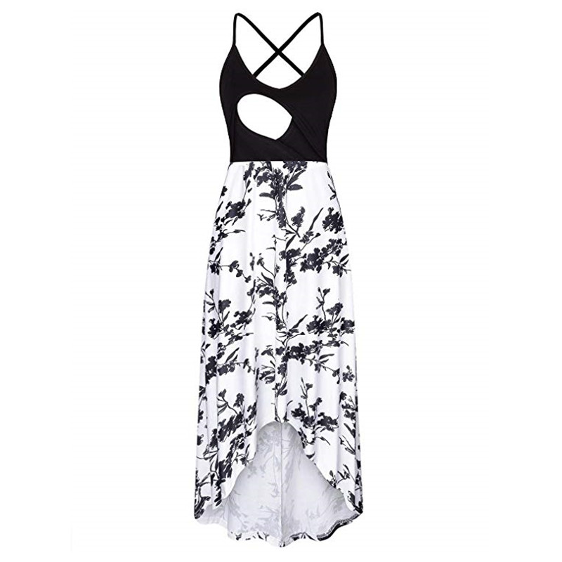 

Stylish Floral Print Strappy Nursing Dress