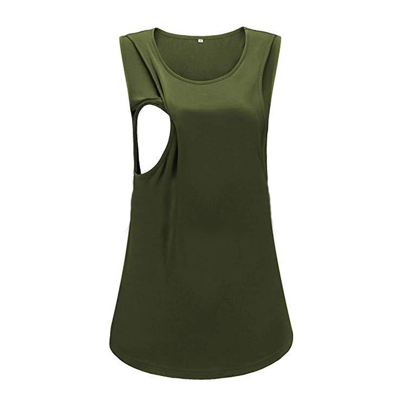 

Basic Solid Sleeveless Nursing Top