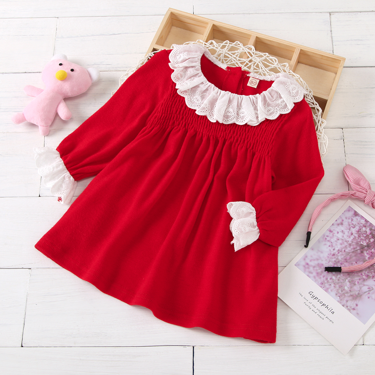 

Baby Girl Sweet Dress Tutu Children's Princess Dresses Long-sleeve