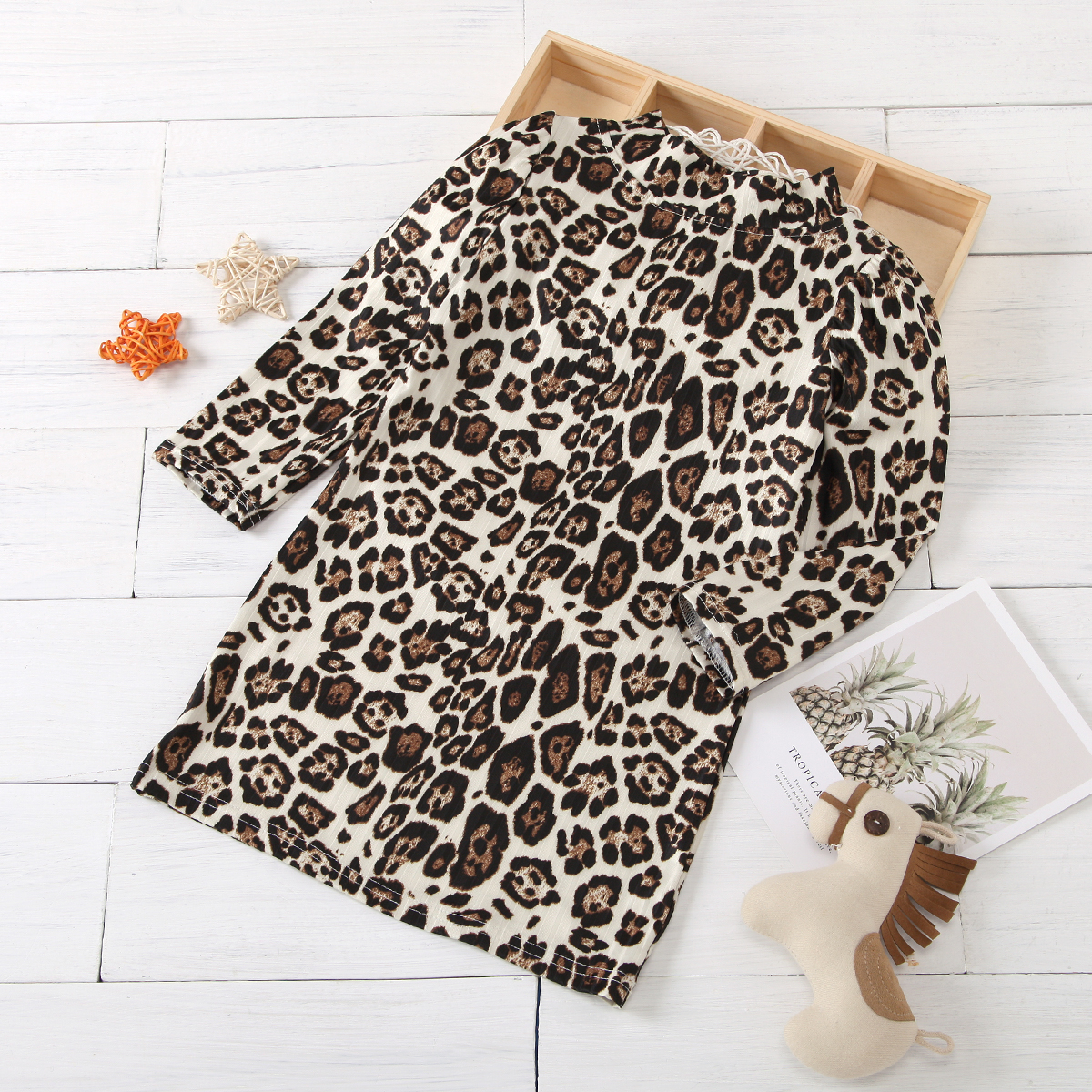 

Baby / Toddler Leopard Print Long-sleeve Dress