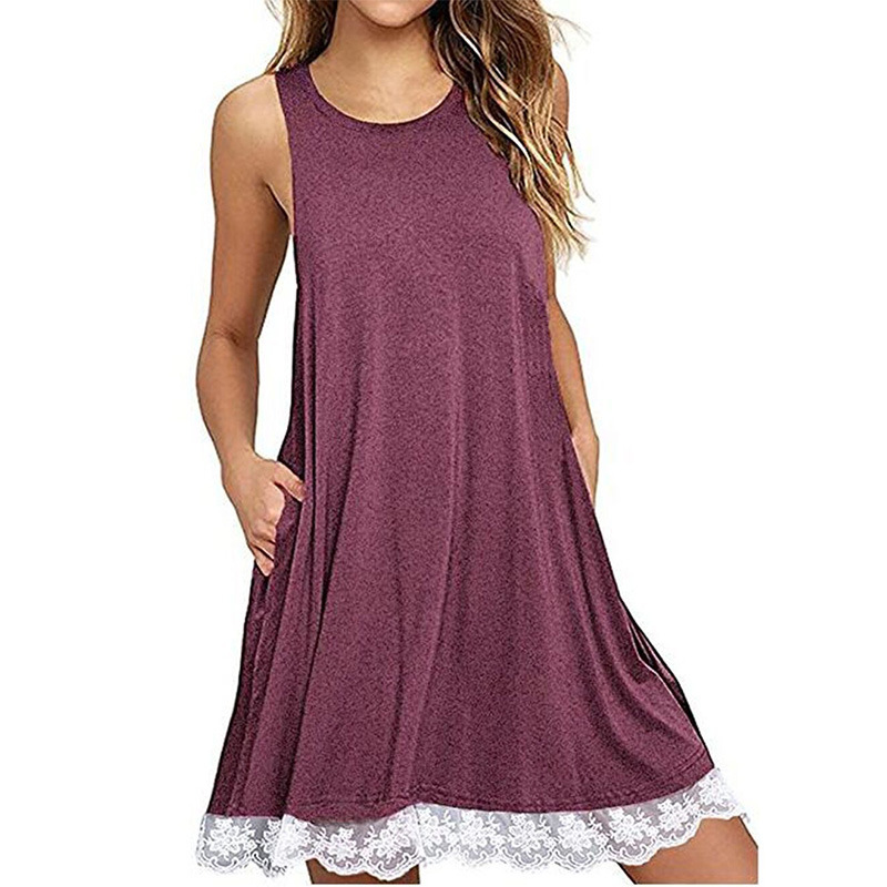 

Casual Sleeveless Lace Dress