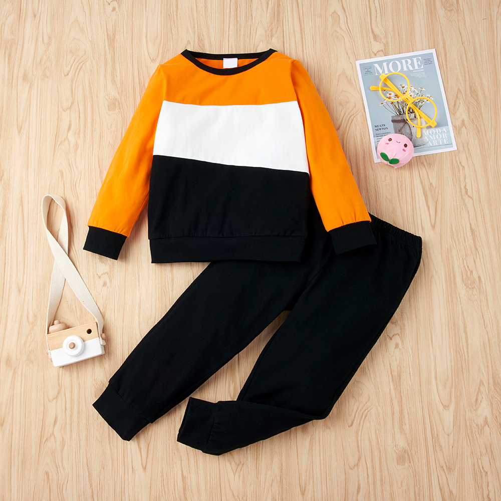 

2-piece Baby / Toddler Colorblock Top and Pants Set