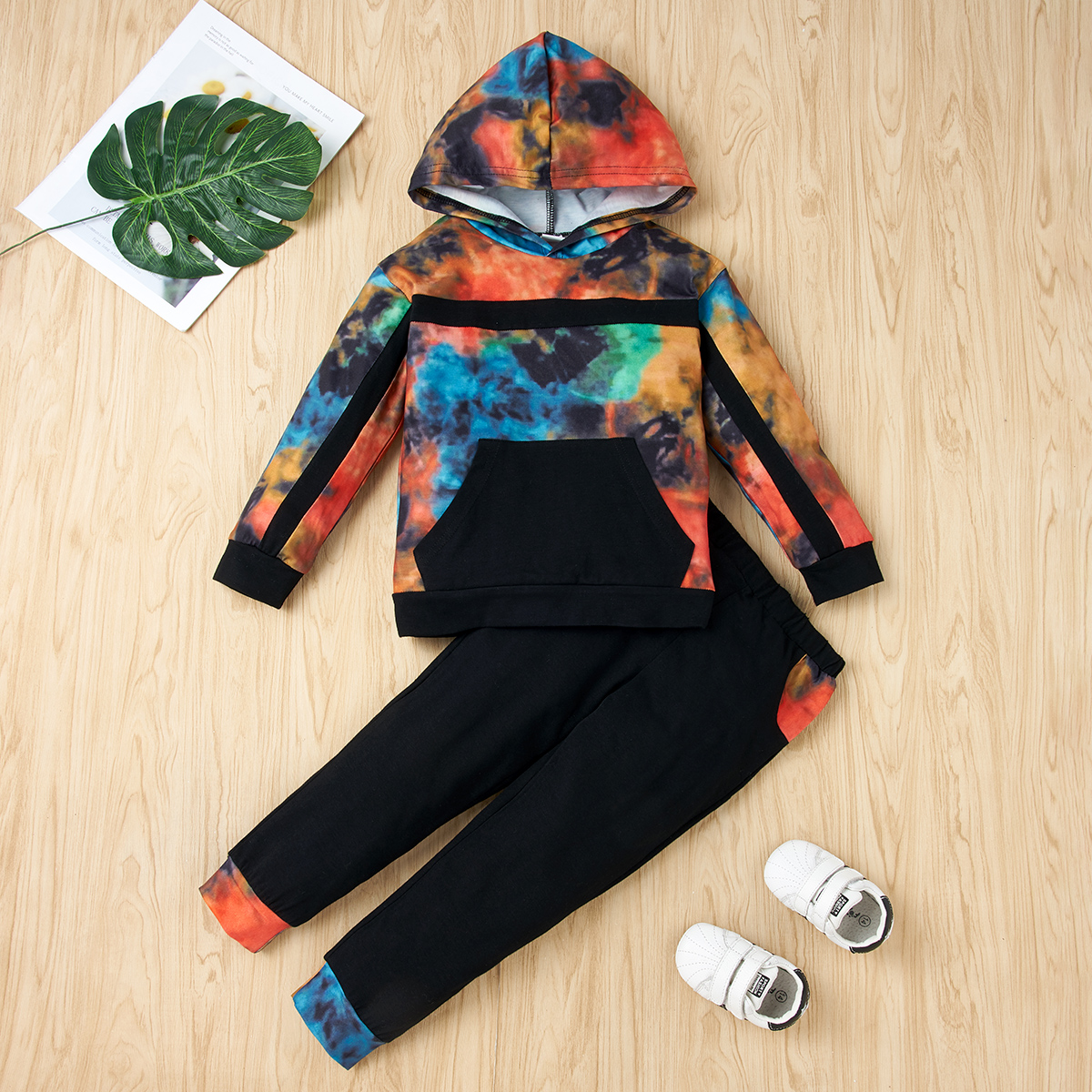 

2-piece Baby / Toddler Tie-dye Long-sleeve Top and Pants Set