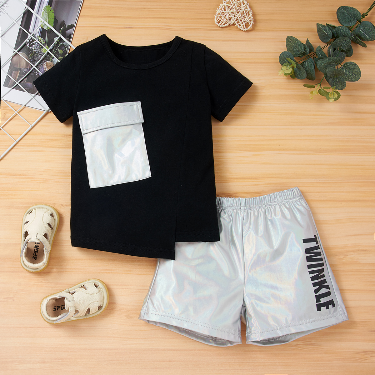 

2-piece Toddler Boy Chic Tee and Shorts Set
