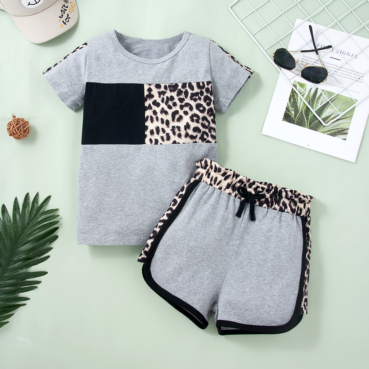 

Kids Boy Leopard Tee and Shorts Set