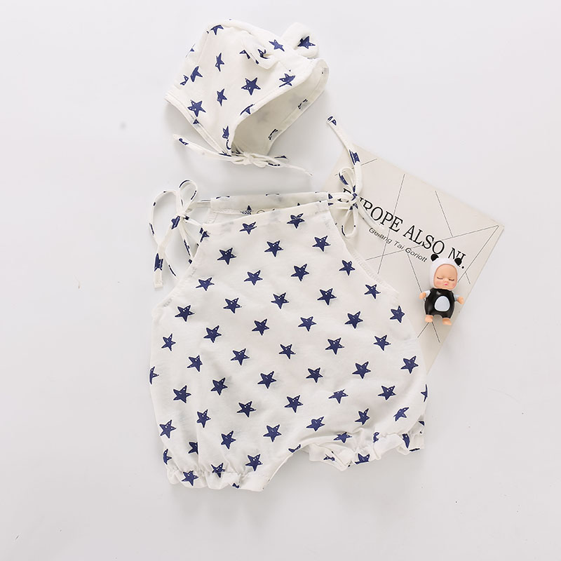

Baby Stars Print Bodysuit and Hat
