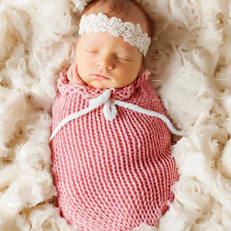 

Knitting Baby Photography Prop Sleeping Bag (not Include Headband )
