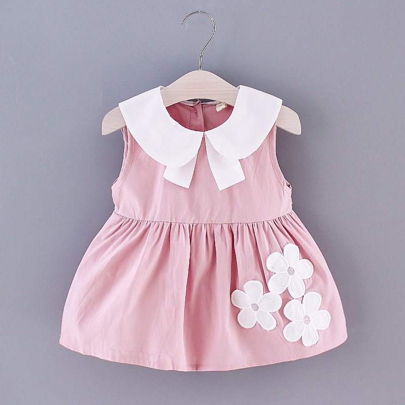 

Baby / Toddler Girl Adorable Floral Decor Doll Collar Dresses