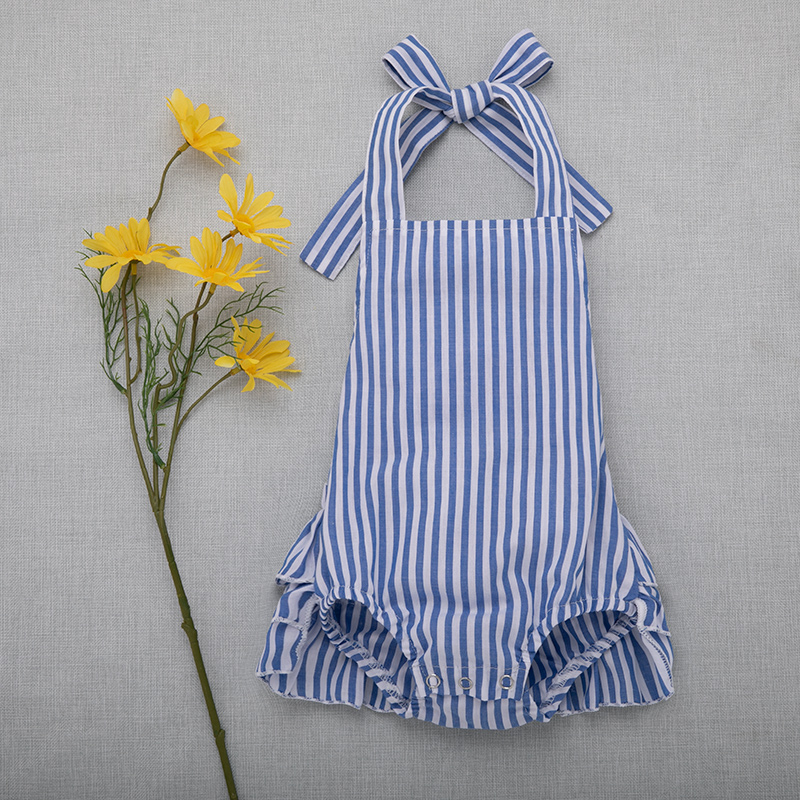 

Baby Halter Striped Bodysuit