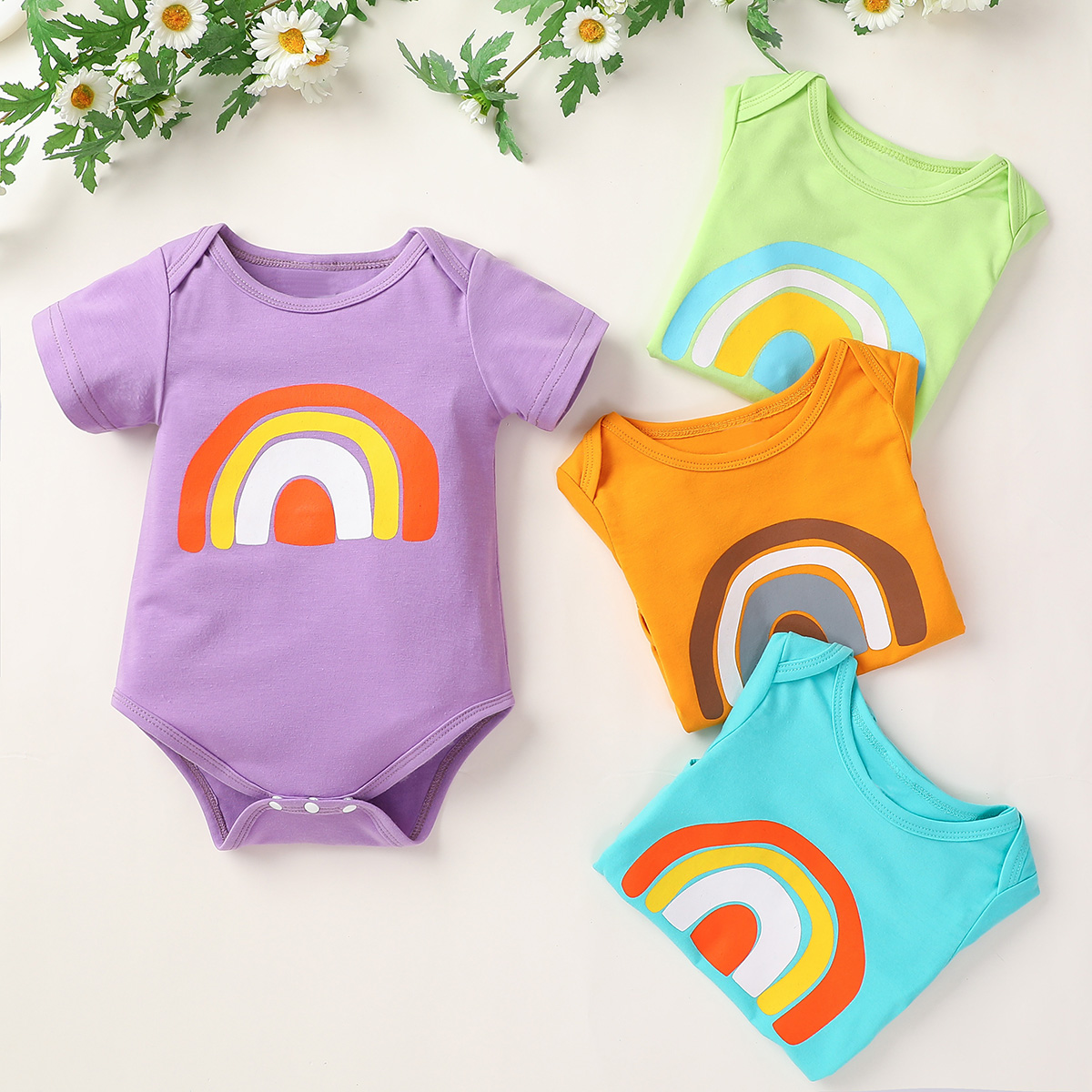 

Baby Rainbow Romper