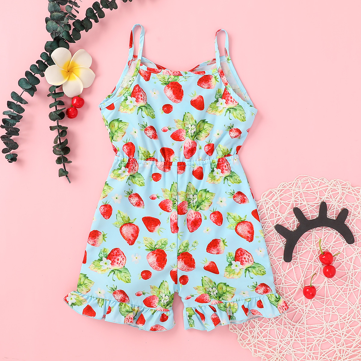 

Baby / Toddler Girl Fruit Strawberry Jumpsuit One piece