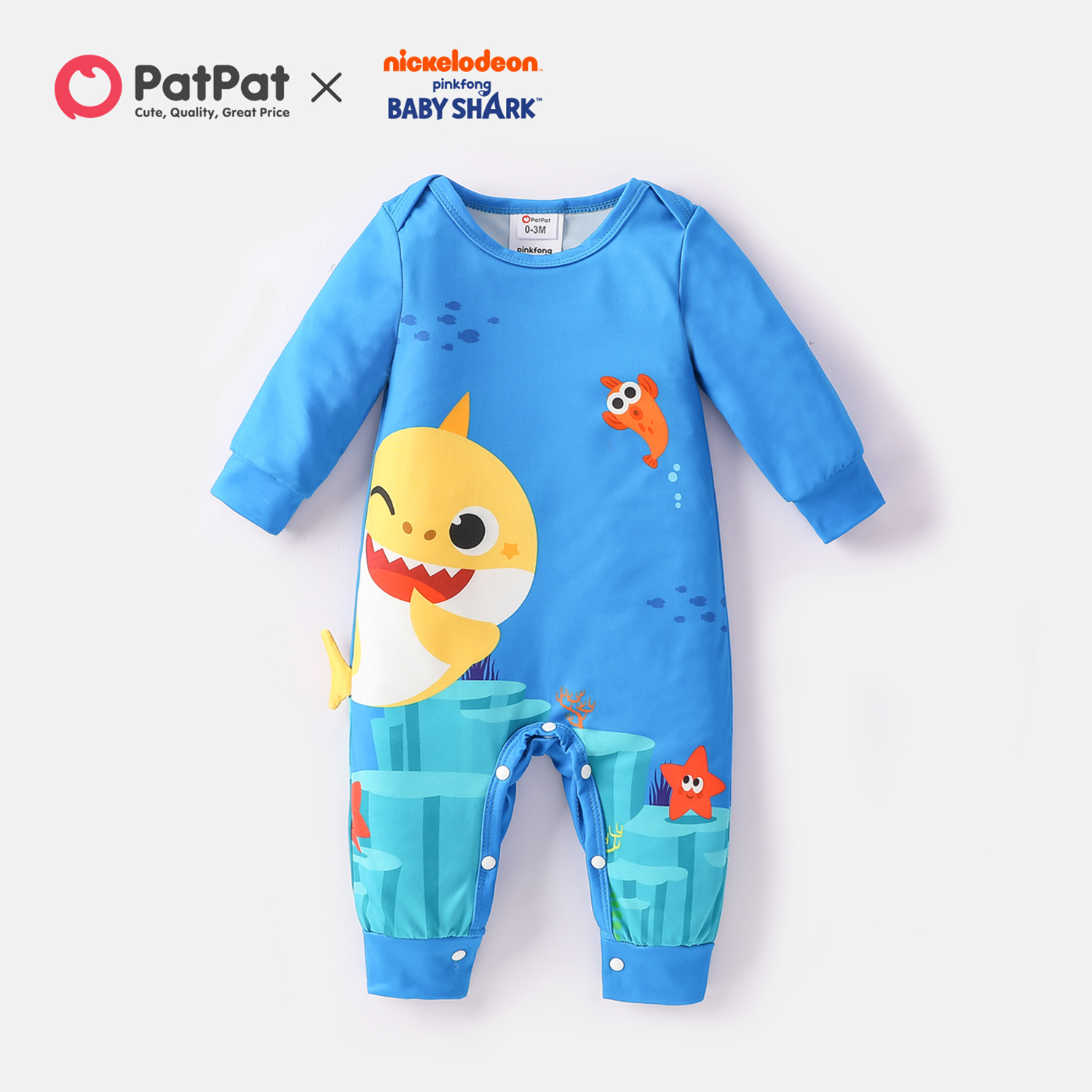 

Baby Shark Baby Boy/Girl Big Graphic with Fishtail Jumpsuit