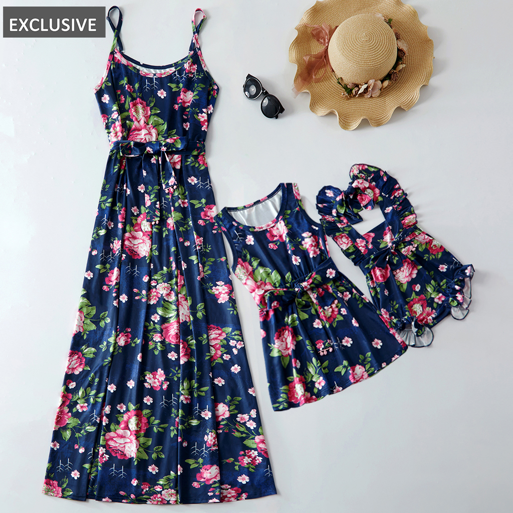 

Mosaic Summer New Boho Floral Tank Dresses for Mommy and Me