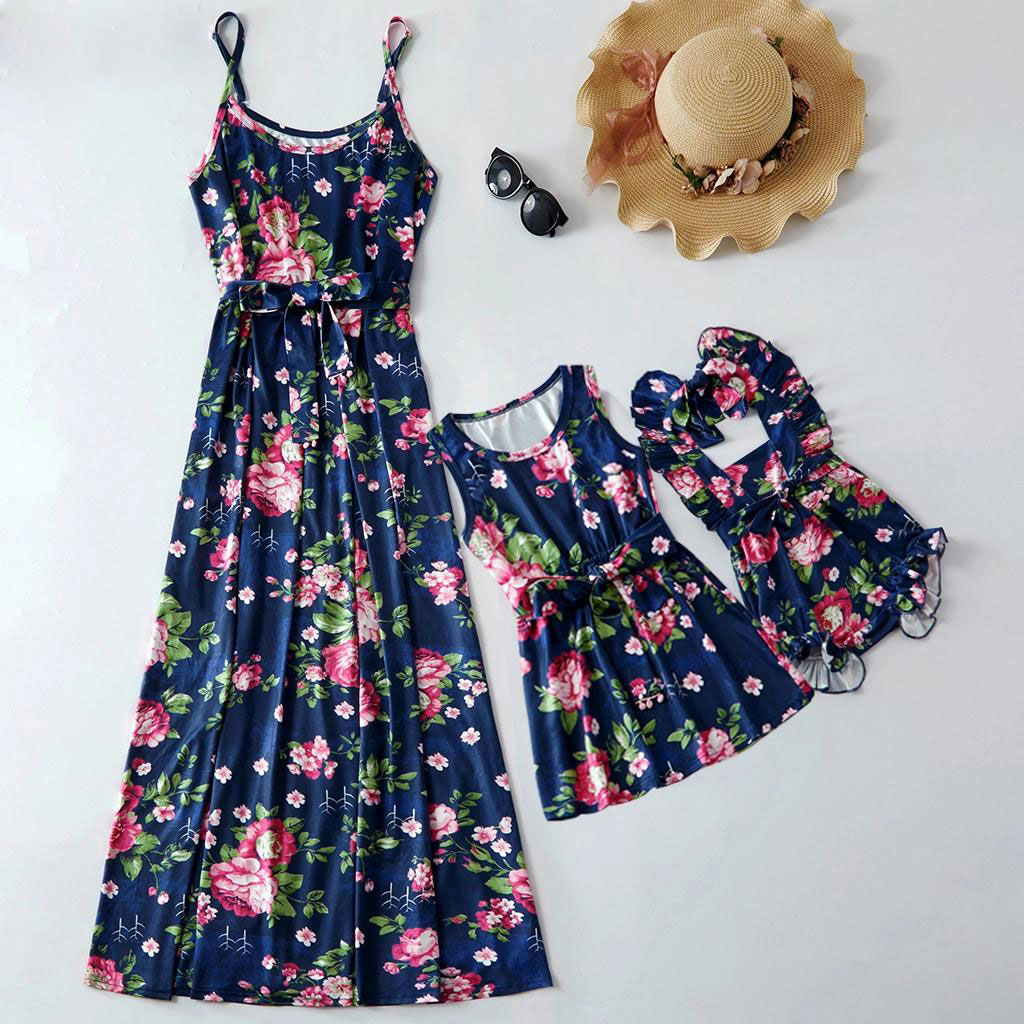 

Mosaic Summer New Boho Floral Tank Dresses for Mommy and Me