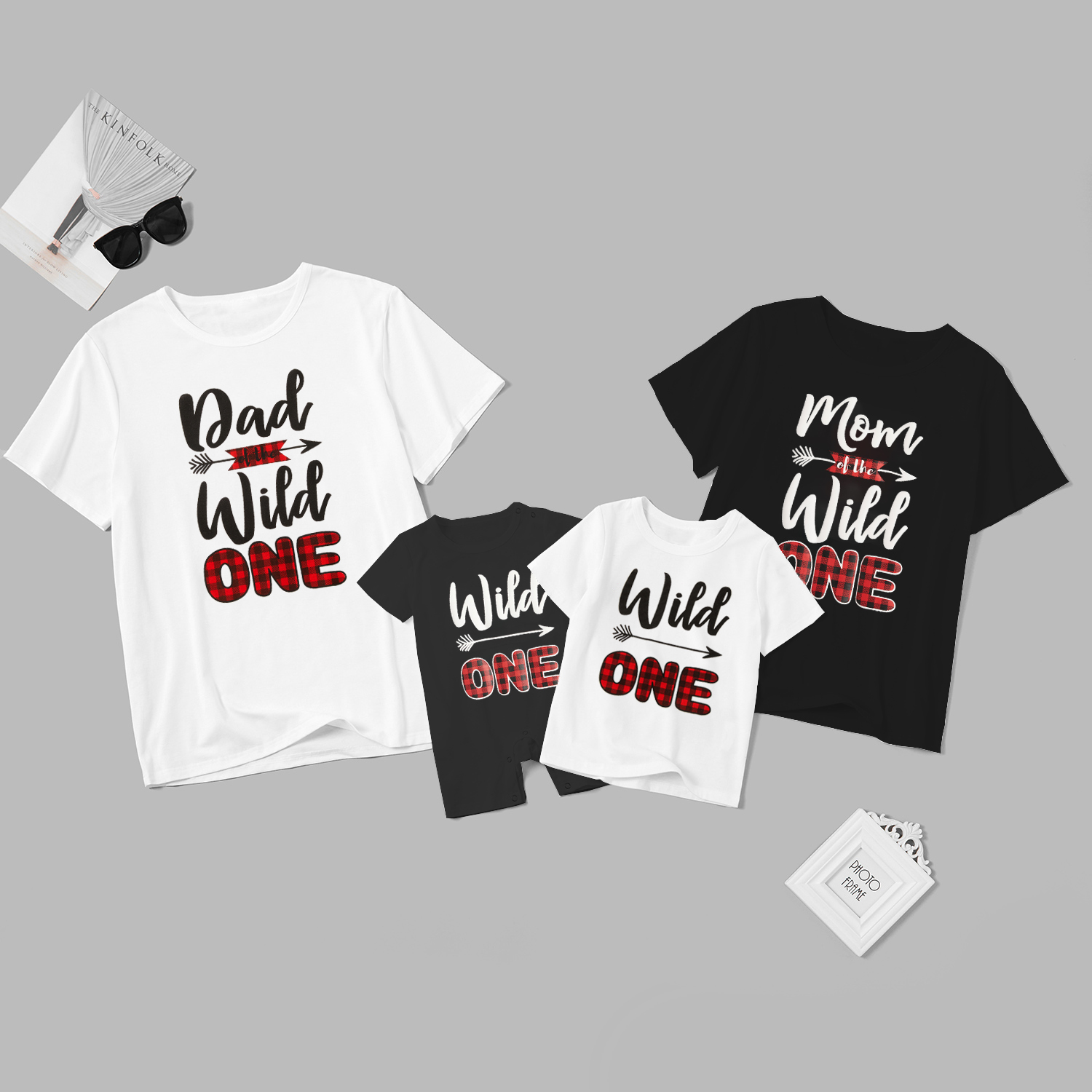 

Letter Print Family Matching Tops