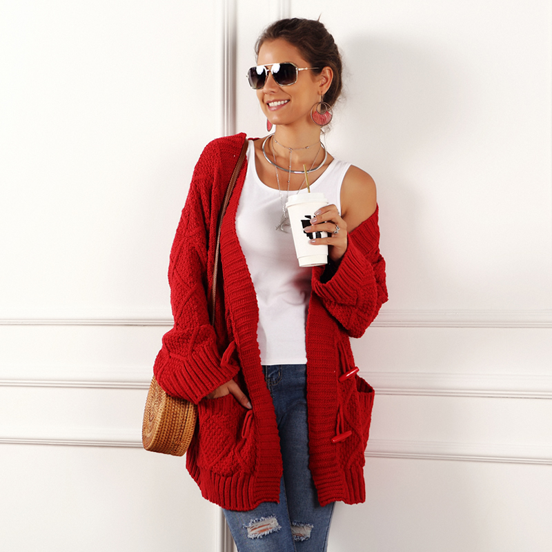 

Casual Geometric Red medium length Duffle