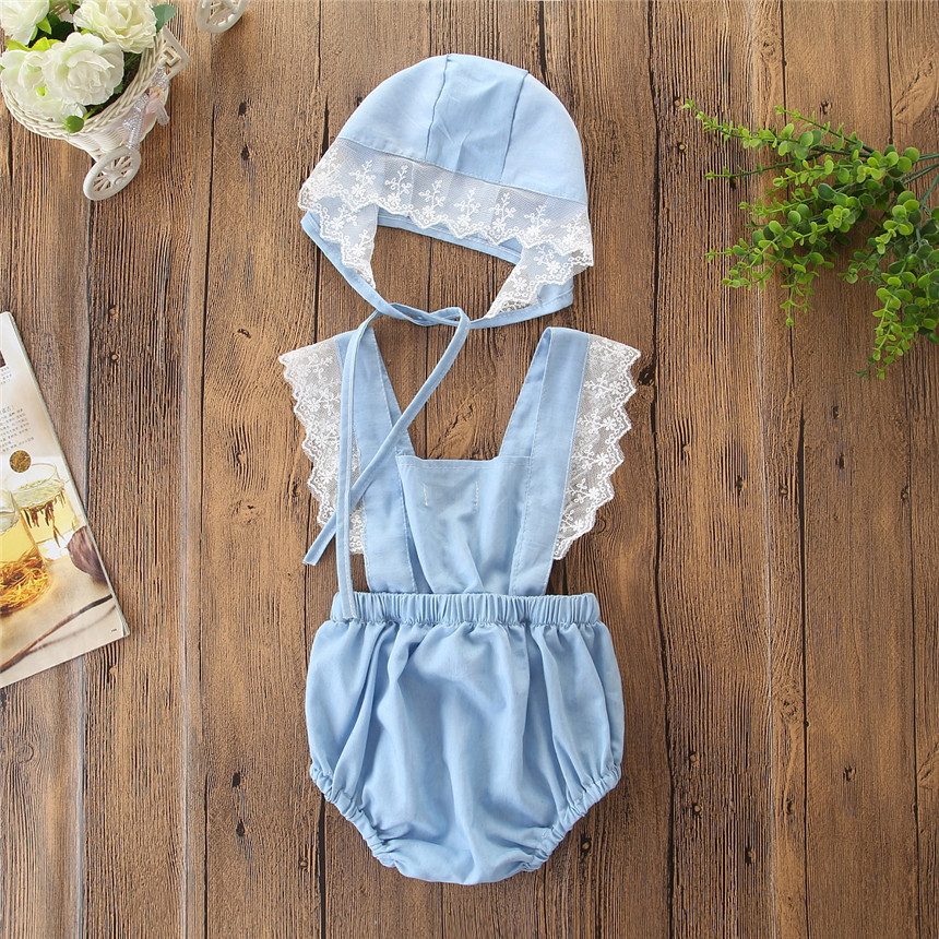 

Baby Lace Sleeveless Bodysuit and Hat