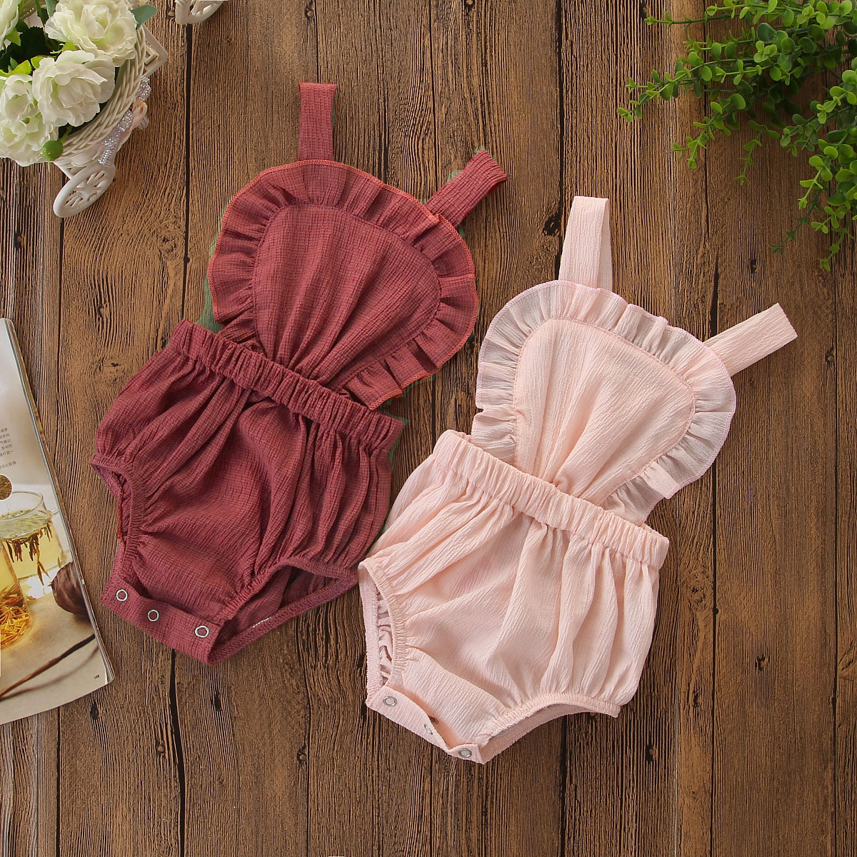 

Baby Solid Backless Princess Bodysuit