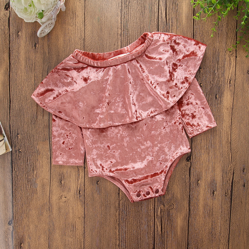 

Baby Off Shoulder Solid Long-sleeve Bodysuit
