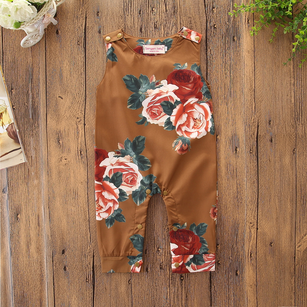 

Baby Rose Floral Sleeveless Jumpsuit