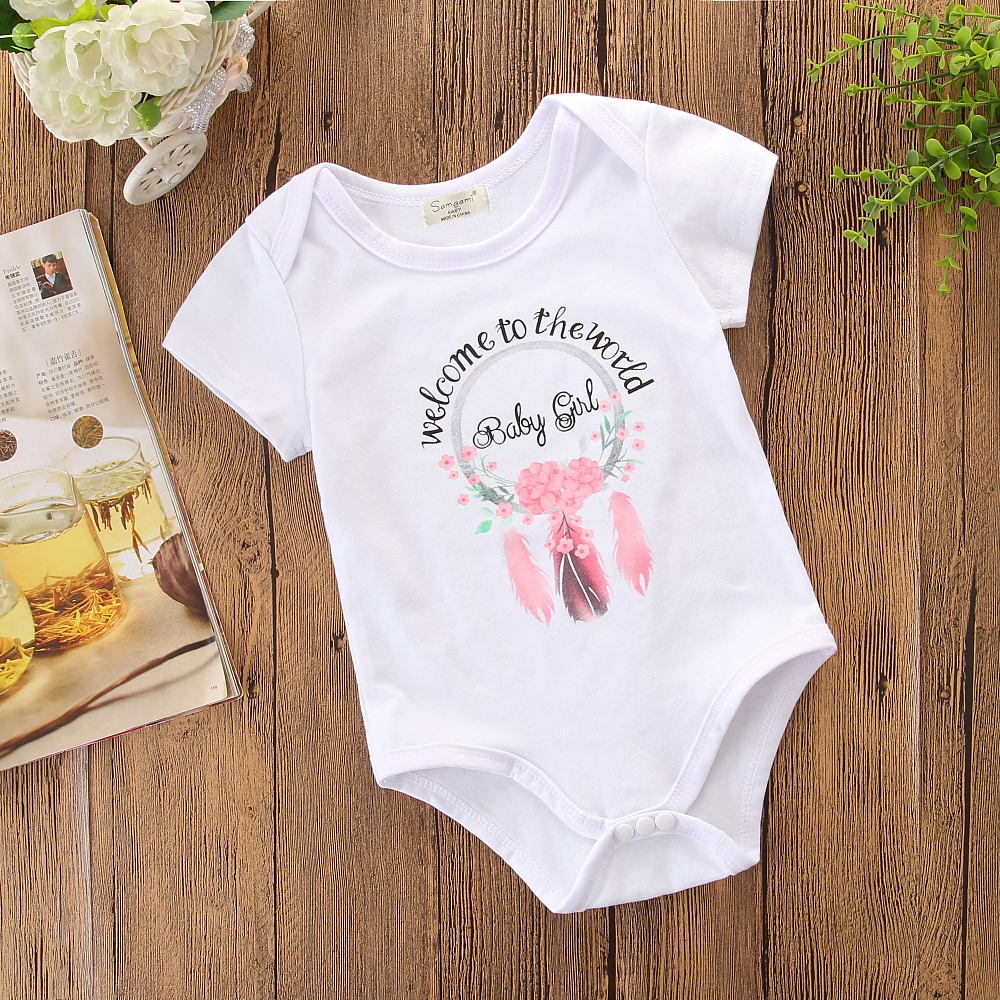 

Baby Welcome to The World Lovely Floral Bodysuit